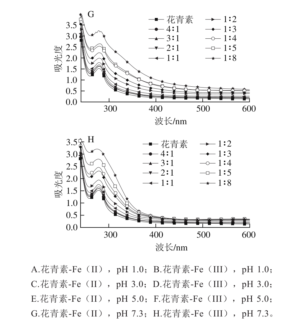 黑豆皮中花青素与铁离子的相互作用